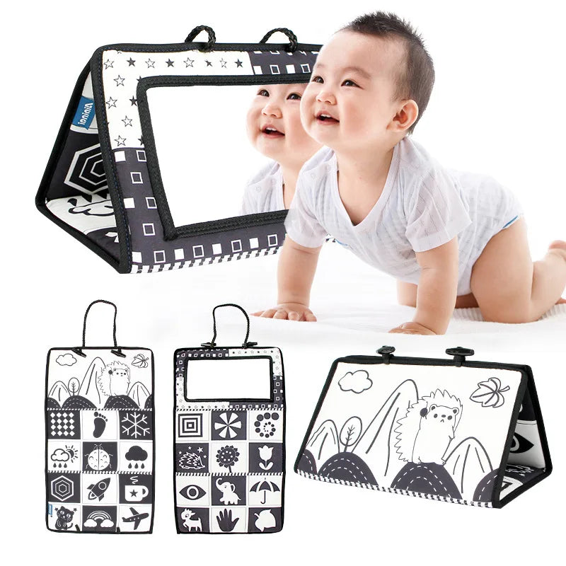 Black & White Tummy Time Sensory Floor Mirror (6-12 Months)