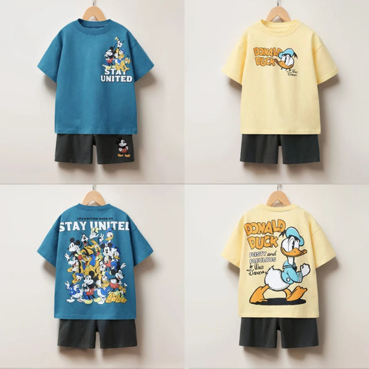 Kids Two-Piece Summer Outfit – Trendy Printed Sports Set