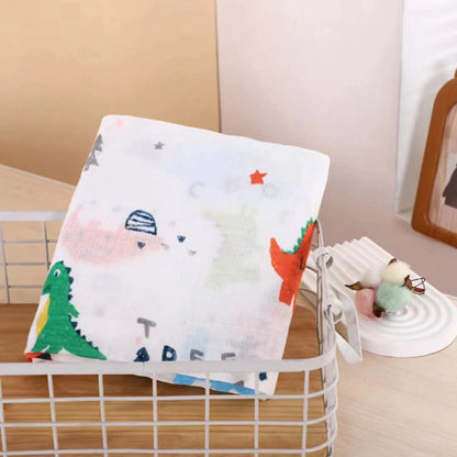 Large 100% Cotton Muslin Baby Swaddle Wrap (120x110cm)