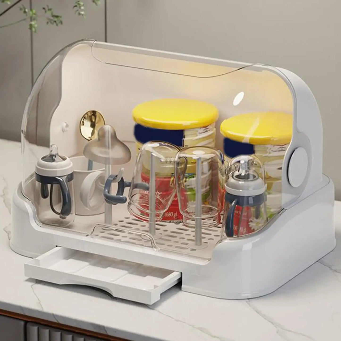 Portable Dustproof Baby Bottle Drying & Storage Box