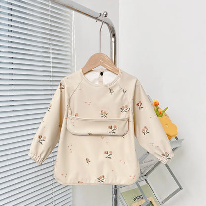 Waterproof Long Sleeve Baby Smock | Full-Coverage Feeding Apron (0-5Y)