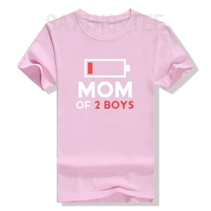 Cute "Mama of 2 Boys" Saying T-Shirt