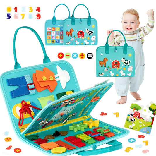 Baby Busy Board Sensory Toy for Fine Motor Skills