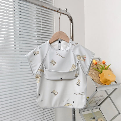 Waterproof Short Sleeve Feeding Smock & Bib