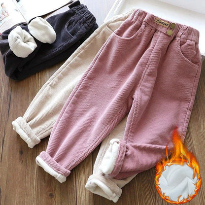 Children's Stretch Fleece Lined Corduroy Bottoms