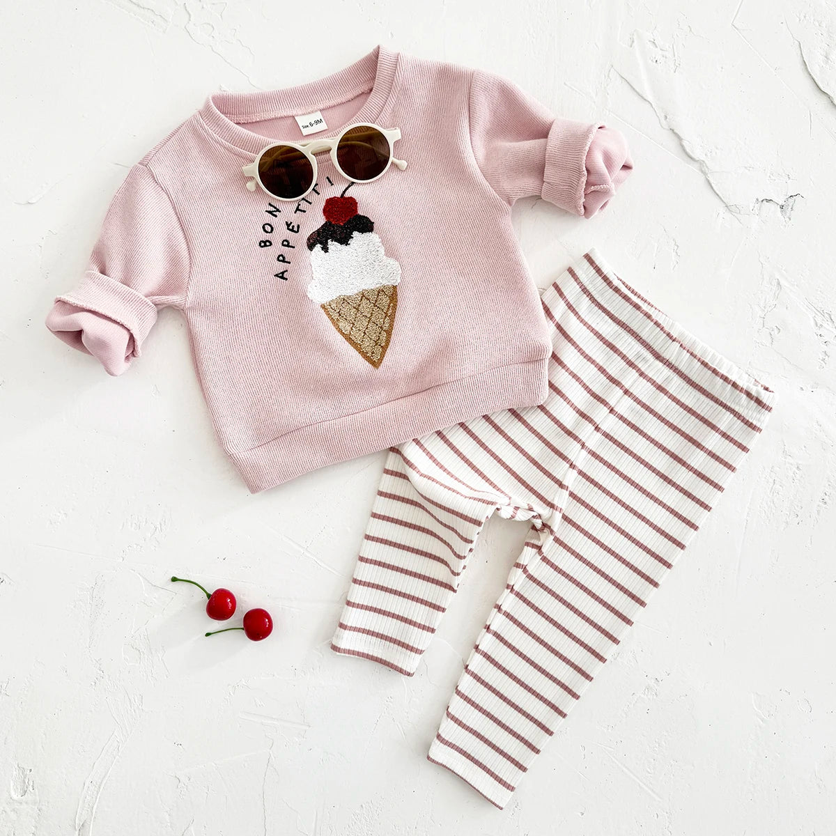 2-Piece Toddler Girls’ Pink Sweatsuit | Long Sleeve Autumn Set