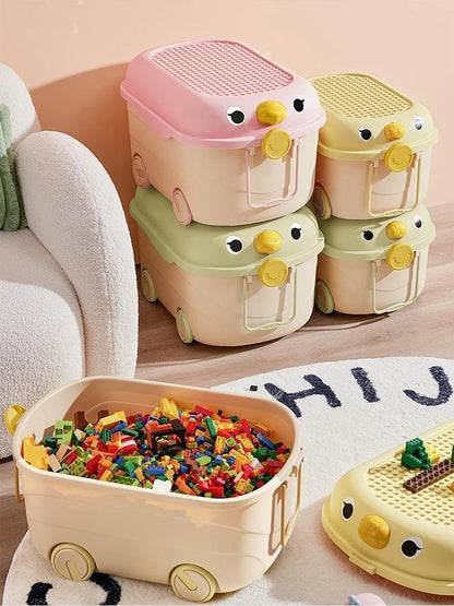 Cute Plastic Kids Toy Storage Organizer Bin
