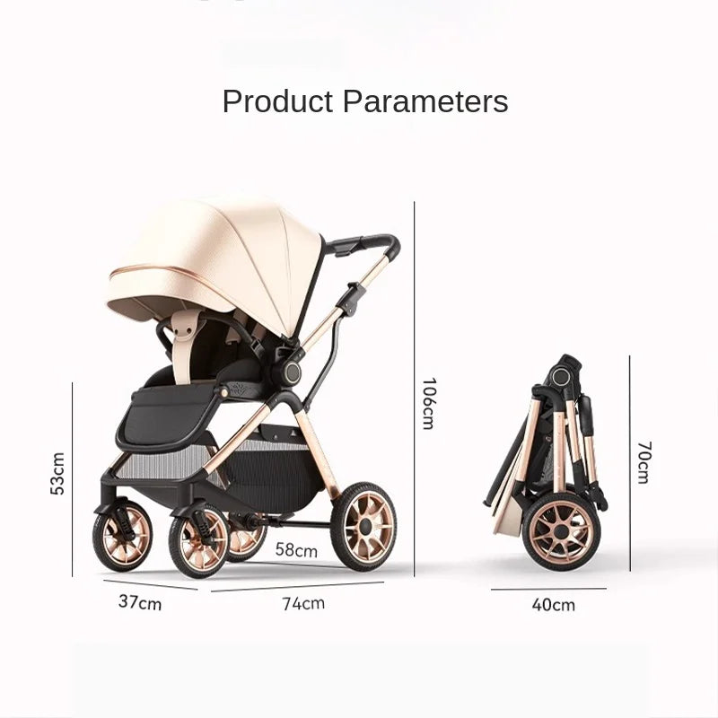 Foldable Two-way Three-speed Adjustable Stroller