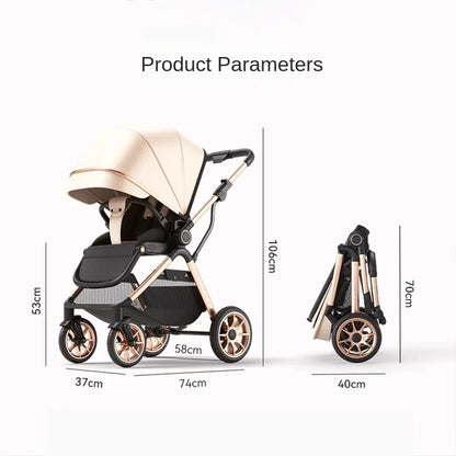 Foldable Two-way Three-speed Adjustable Stroller