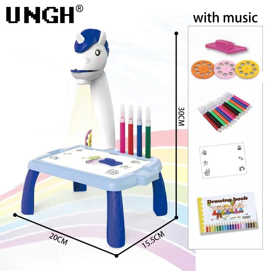 UNGH Children led projector drawing table