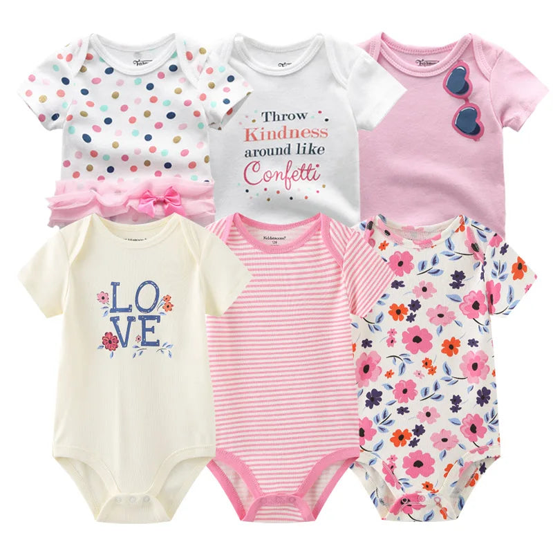Cute Cartoon & Solid Color Bodysuits for Baby Boys & Girls