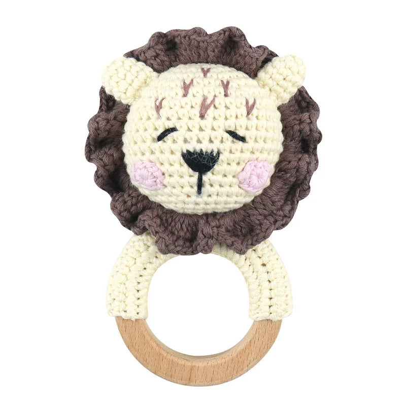 Handmade Amigurumi Cartoon Animal Baby Rattle