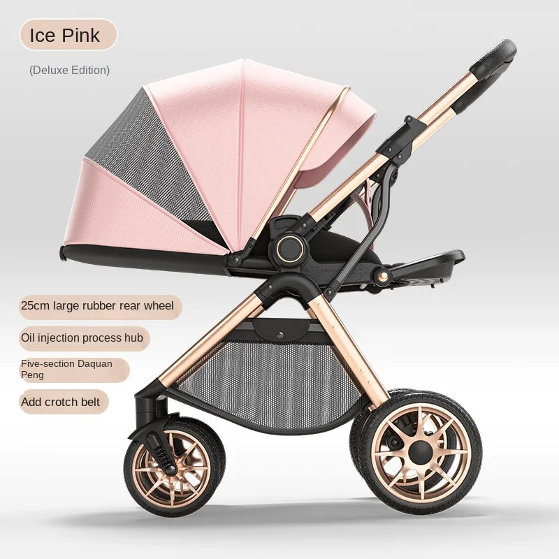 Foldable Two-way Three-speed Adjustable Stroller