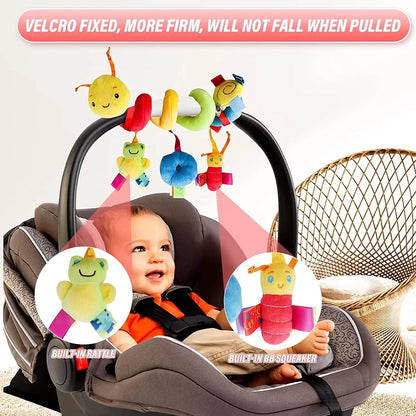 Soft Spiral Hanging Rattle & Mobile Toy for Crib/Stroller