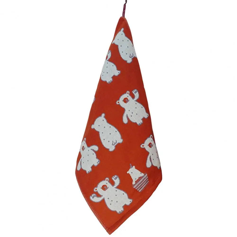 Cartoon Square Gauze Handkerchief for Baby Feeding