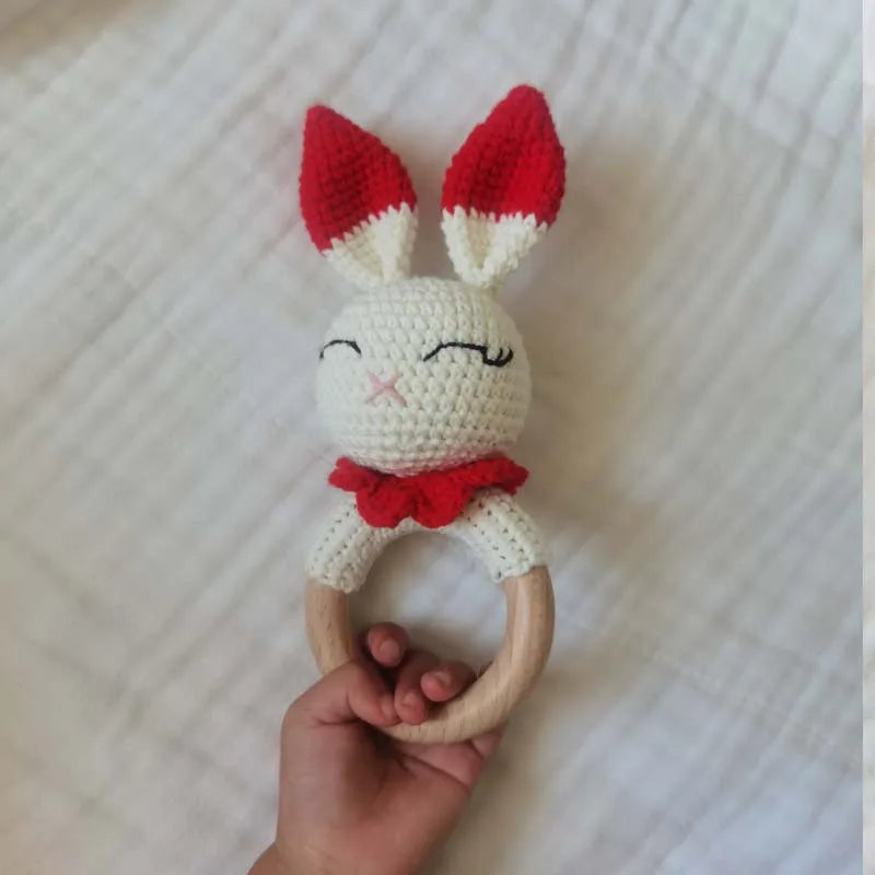 Handmade Amigurumi Cartoon Animal Baby Rattle