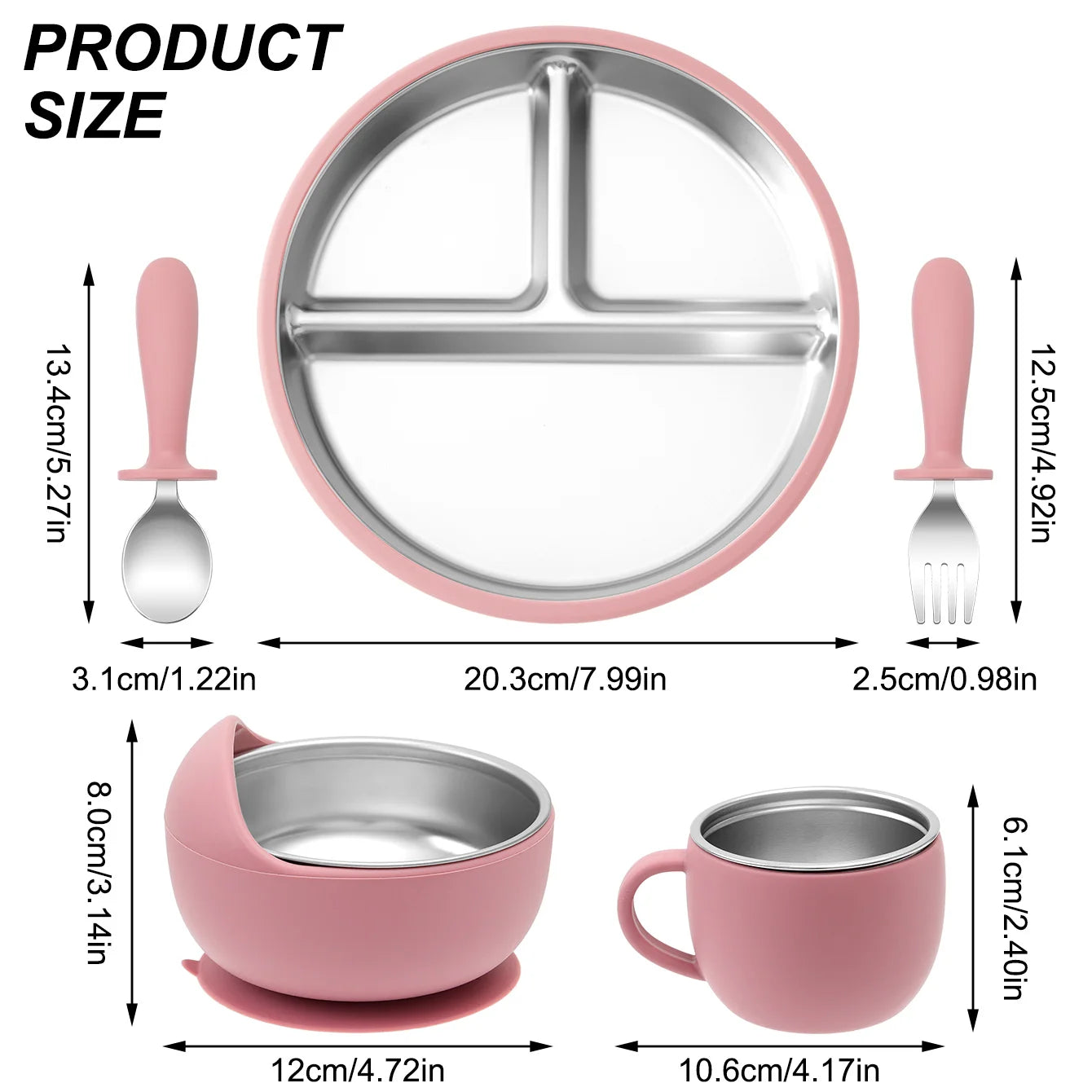 The Ultimate 5PC Baby Steel Weaning Set