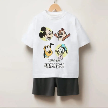 Kids Two-Piece Summer Outfit – Trendy Printed Sports Set