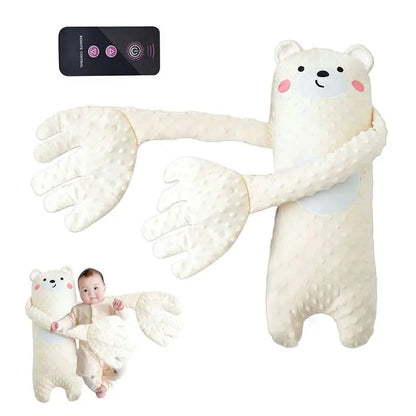 Remote Control Plush Bear Sleep Aid Pillow for Infants (65cm)