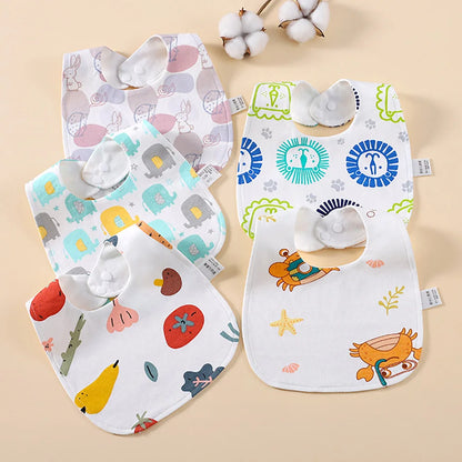 5-Pack Waterproof Baby Bandana Bibs | Ultra-Absorbent Feeding Set