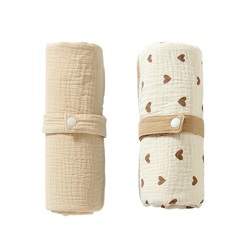 Portable Cotton Newborn Changing Mat & Mattress Protector