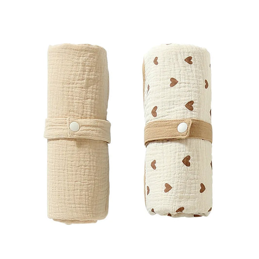 Portable Cotton Newborn Changing Mat & Mattress Protector