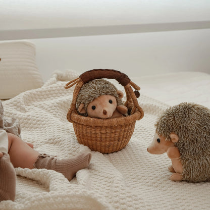 Cute Hedgehog Plush – Soft Round Toy with Short Legs & Adorable Smile