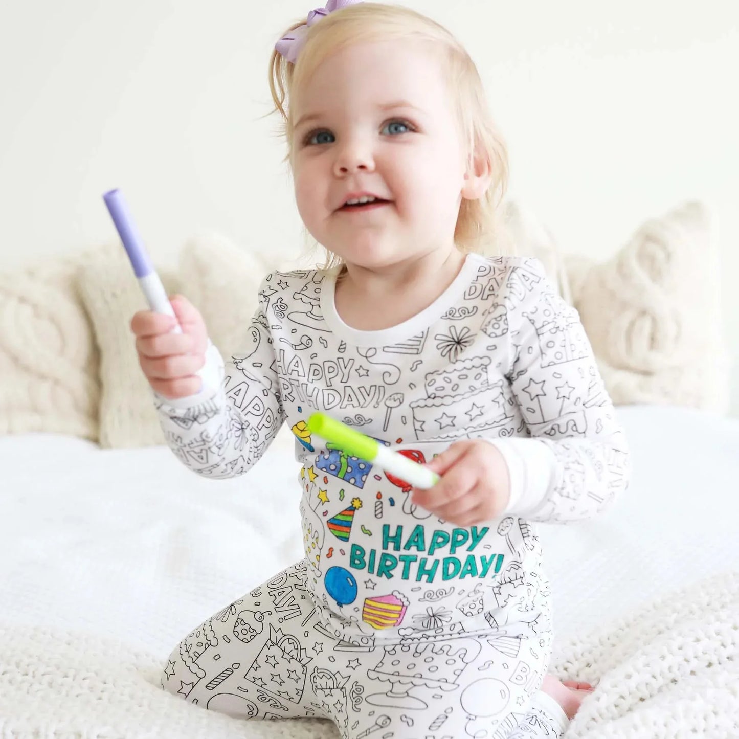 Kids DIY Sketch Pajama Set - Freehand Graffiti Sleepwear