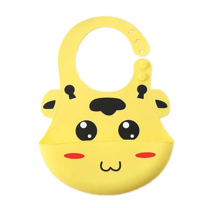 Silicone Feeding Bib – Waterproof, Wash-Free & Adjustable