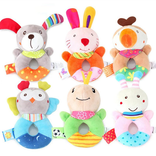 Baby Plush Animal Rattle Crib Mobile Toy (0–12 Months)