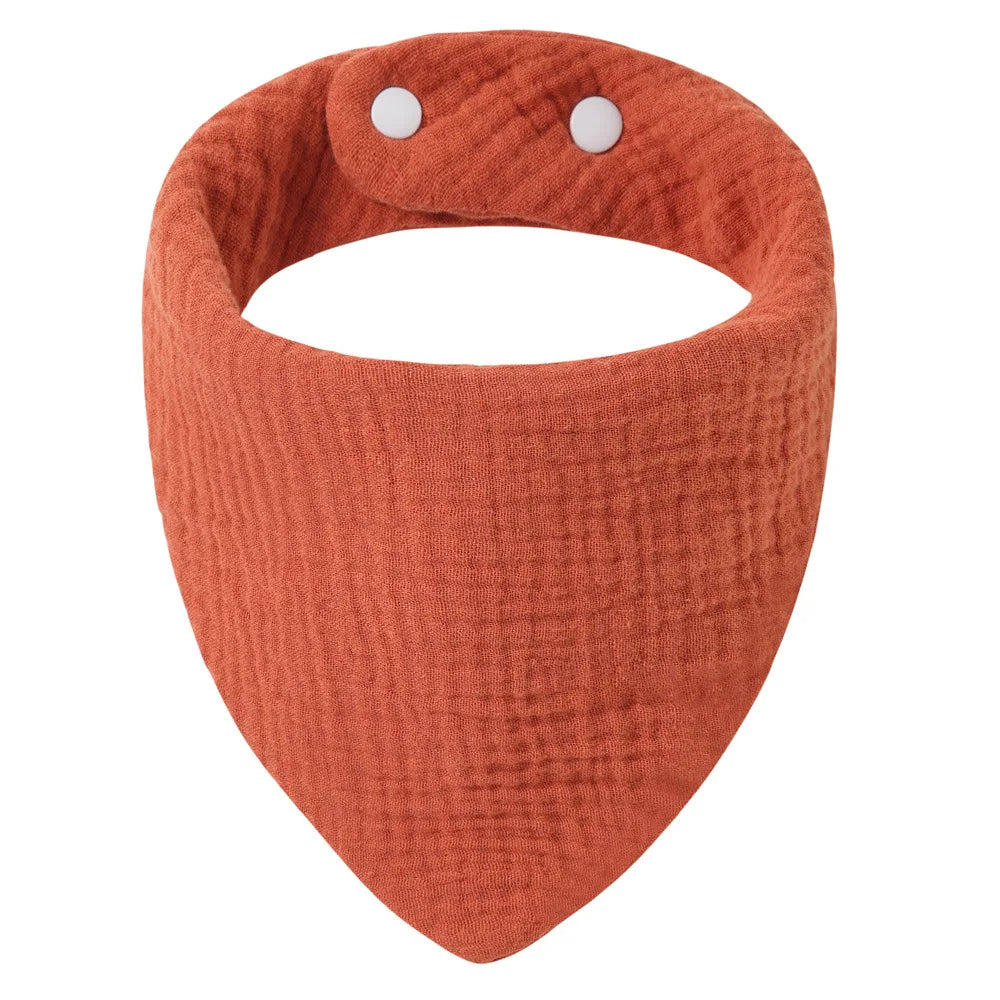 Solid Color Cotton Baby Bandana Bibs