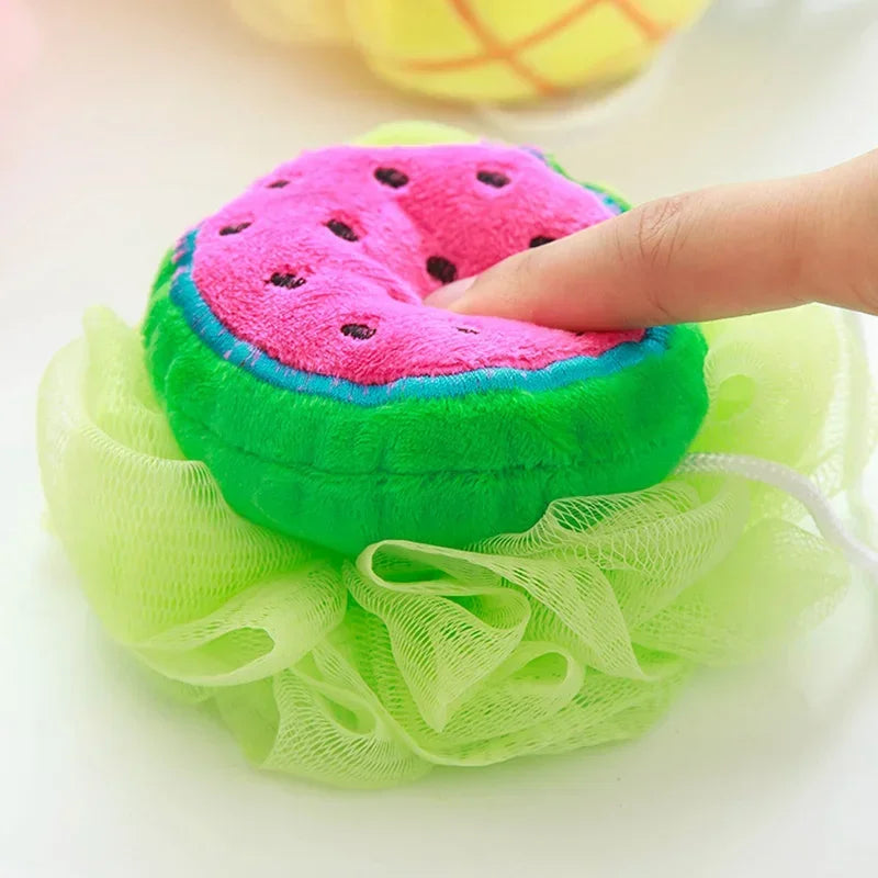 Cute Fruit Shape Infant Bath Brush & Cleaner