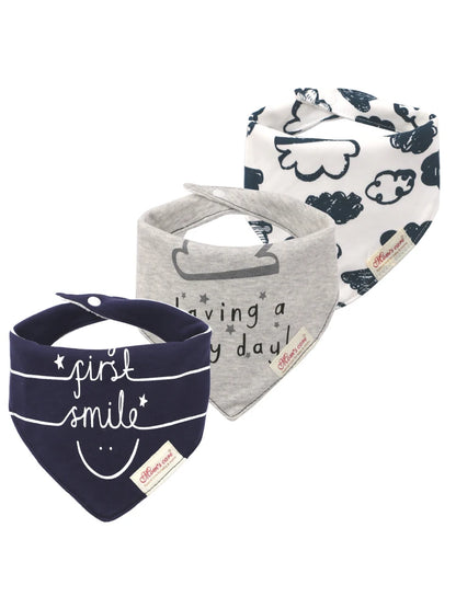 Comfy & Adjustable 3-Pack Cotton Baby Feeding Bibs