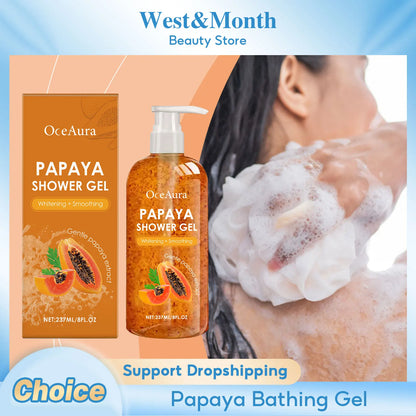 Papaya Shower Gel-Fade Pigmentation- Lasting Aroma Hydrates and Refreshing Body Wash