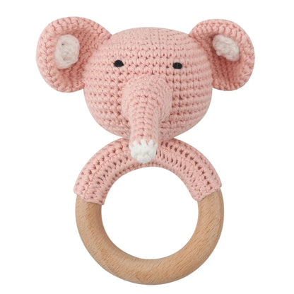 Handmade Amigurumi Cartoon Animal Baby Rattle
