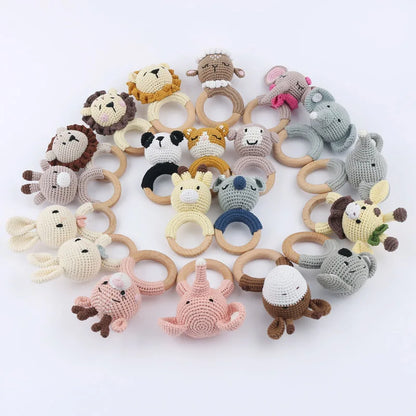 Handmade Amigurumi Cartoon Animal Baby Rattle