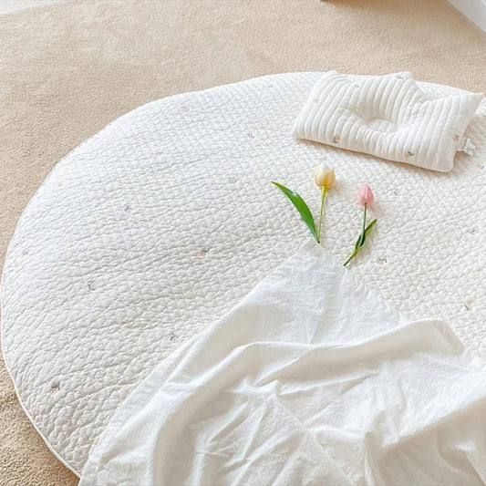 Embroidered Circular Crawling Mat