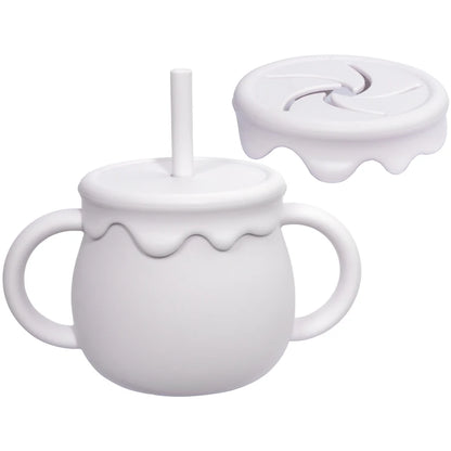 Portable 3-in-1 Baby Sippy, Snack, & Learning Cup