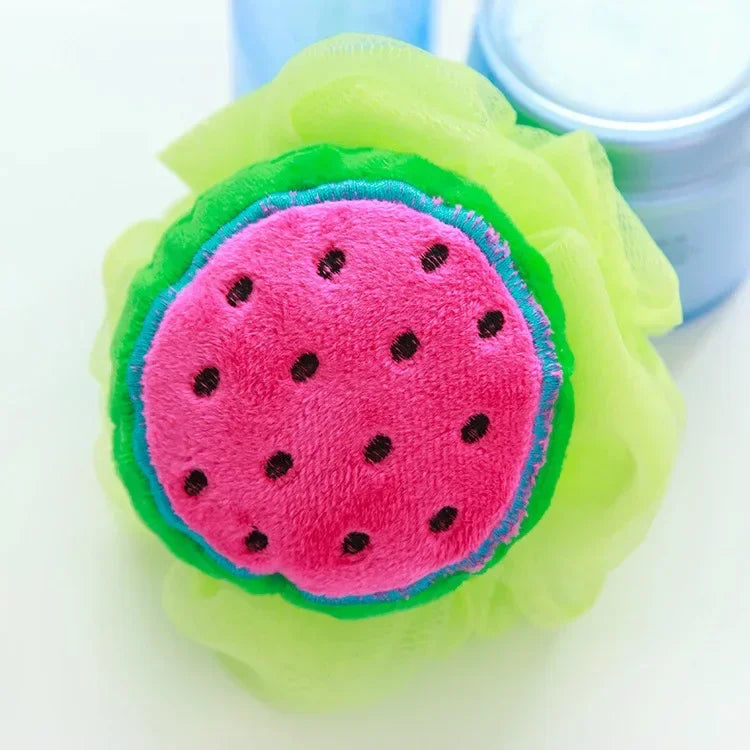 Cute Fruit Shape Infant Bath Brush & Cleaner