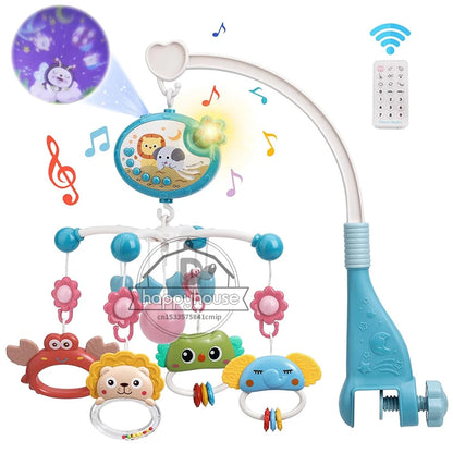 Remote Control Baby Crib Mobile: Music, Lights, & Projector