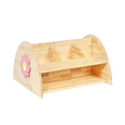 Modern Preschool Wooden Book Display & Cabinet