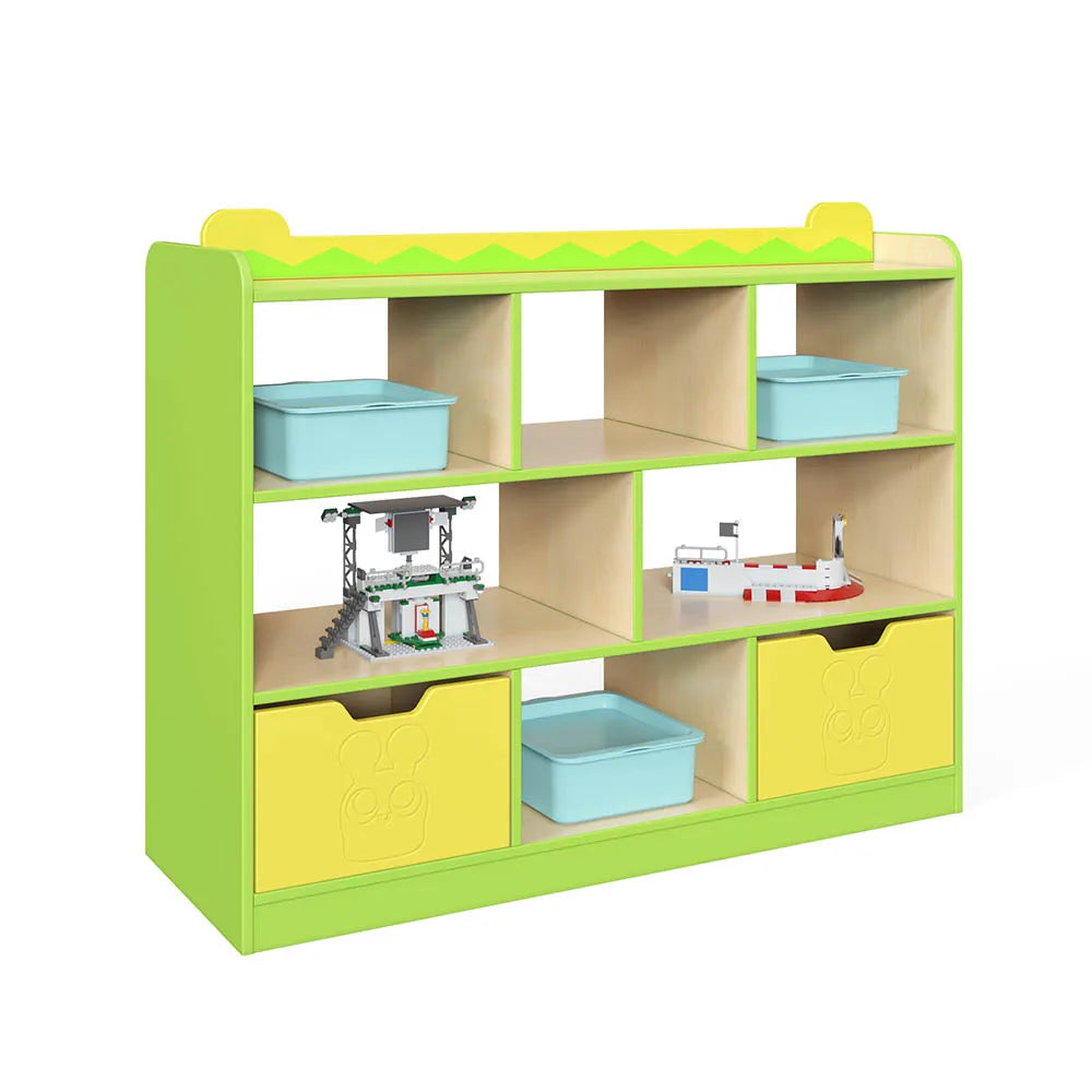 Montessori Wooden Storage Cabinet & Bookshelf