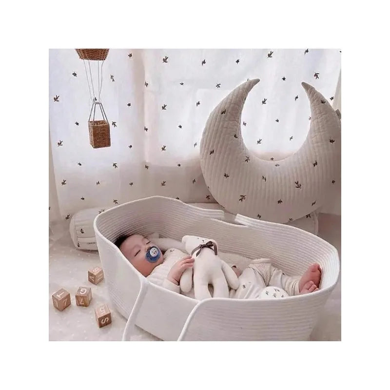 Woven Nursery Cradle Carrying Basket