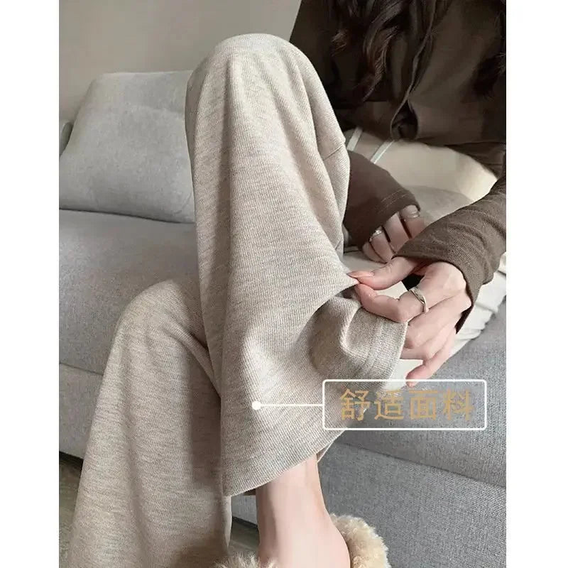 Maternity Low-Waisted Thin Wide-Leg Pants