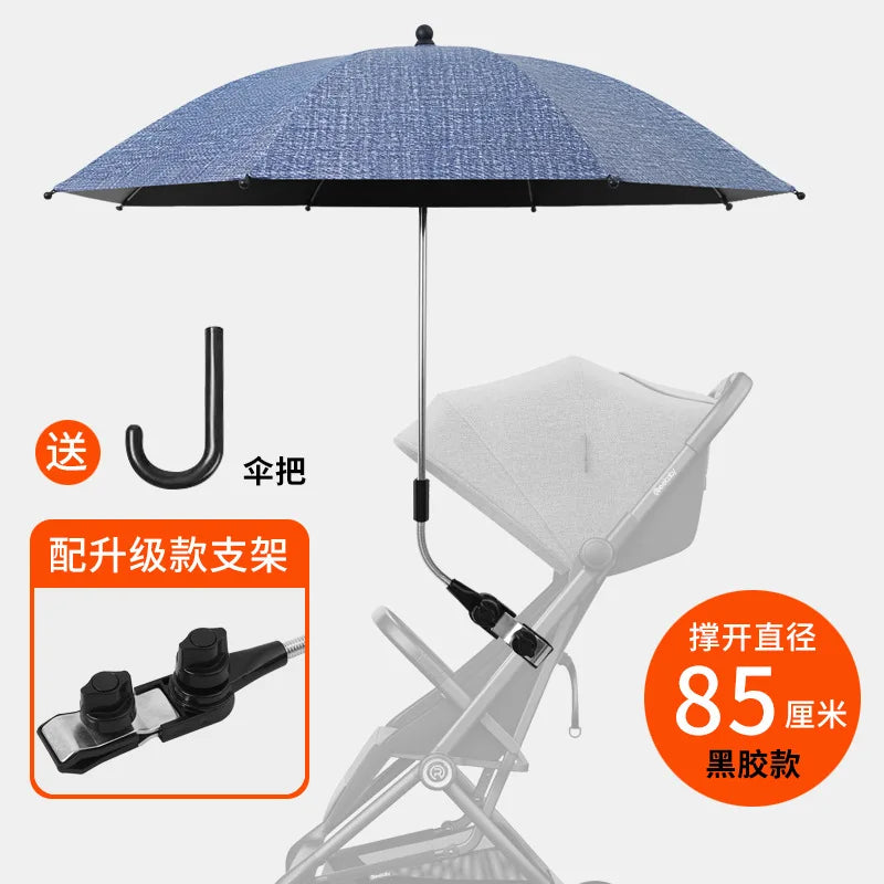 Universal UV Protection Sun and Rain Umbrella for Baby Strollers Tricycles Convenient for Parents