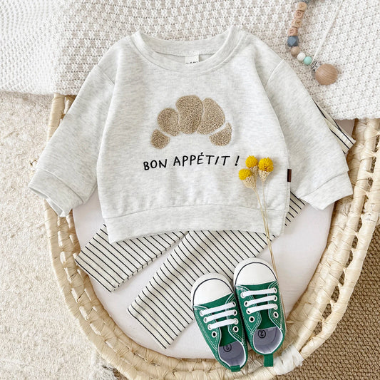 Cute Bread/Biscuits Toddler Outfit Set