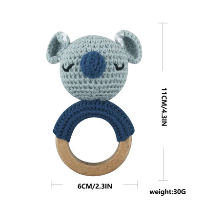 Handmade Amigurumi Cartoon Animal Baby Rattle