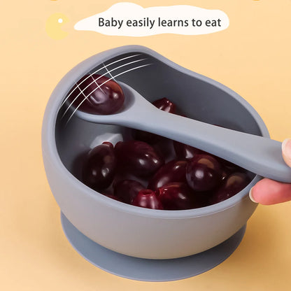 Infant Learning-to-Eat Silicone Sucker Bowls (2PC)