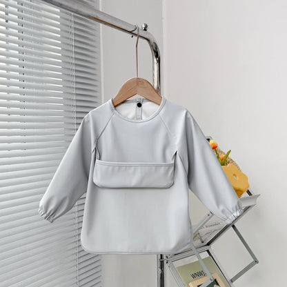 Waterproof Long Sleeve Baby Smock | Full-Coverage Feeding Apron (0-5Y)