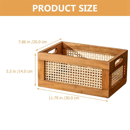 Woven Rattan Book & Nursery Storage Basket